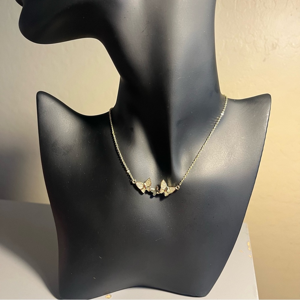 Elegant Gold Butterfly Necklace - Picture 3 of 5